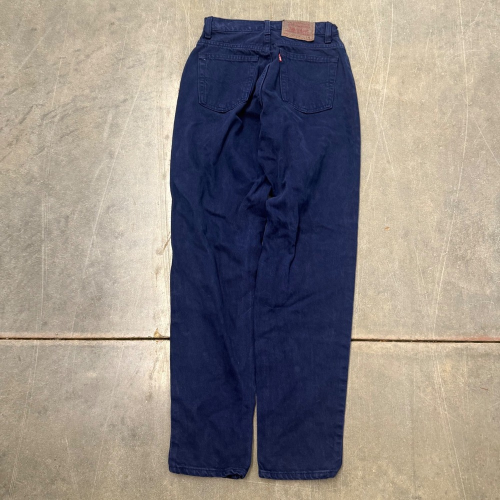 Levis 551 Relaxed Fit Tapered Leg Jeans Navy Blue High Rise Vintage Style Sz 6 M